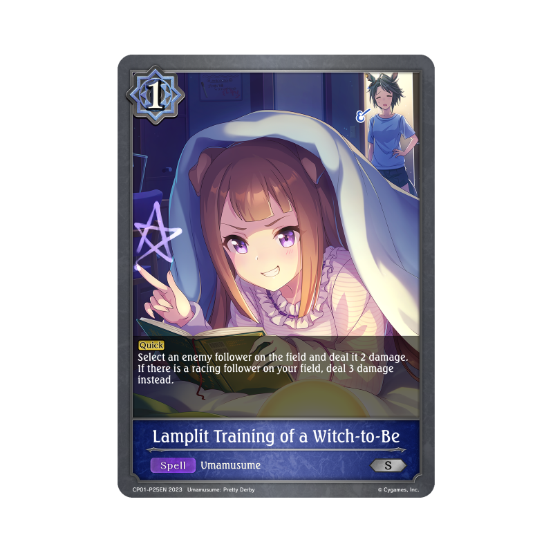 shadowverse-tcg-cp01-p25en-silver-premium-lamplit-training-of-a-witch-to-be-umamusume-pretty-derby