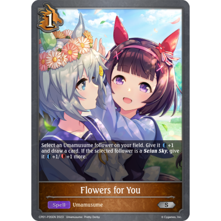 shadowverse-tcg-cp01-p35en-silver-premium-flowers-for-you-umamusume-pretty-derby