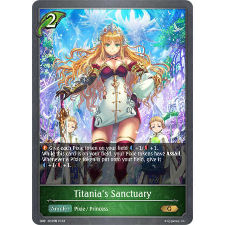 shadowverse-tcg-sd01-002en-gold-titania-s-sanctuary-regal-fairy-princess