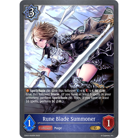 shadowverse-tcg-sd03-002en-gold-rune-blade-summoner-mysteries-of-conjuration