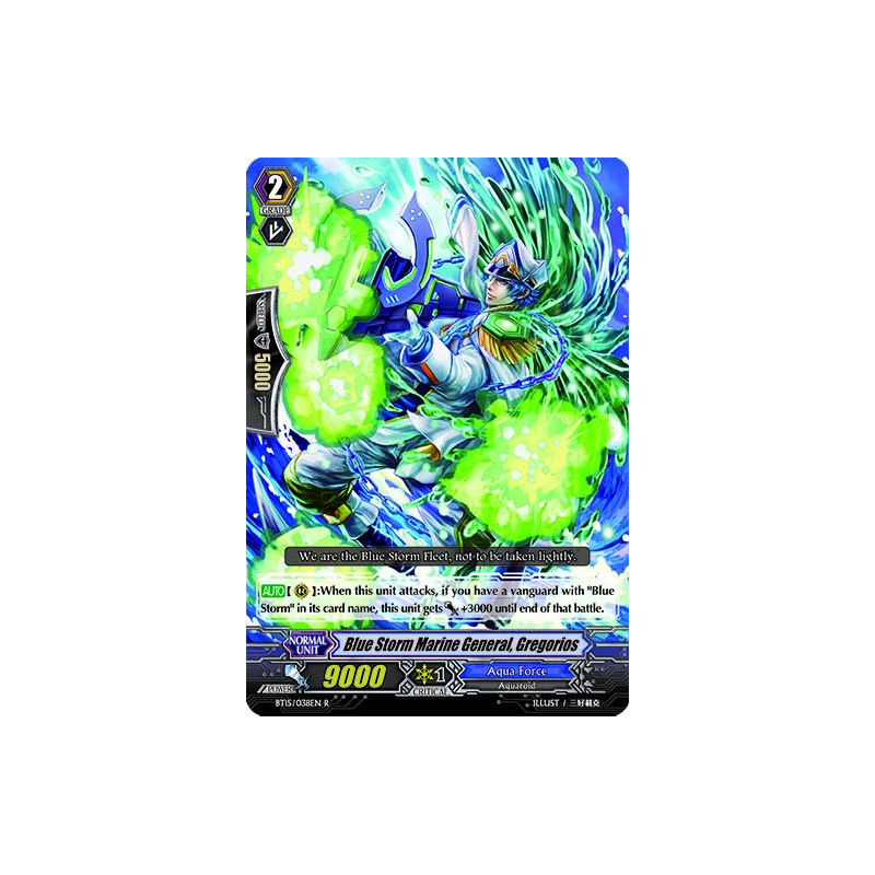 Vanguard_TCG_card_BT15_038EN_R_Blue_Storm_Marine_General_Gregorios_Infinite_Rebirth