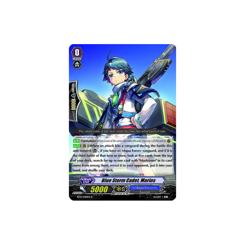 Vanguard_TCG_card_BT15_040EN_R_Blue_Storm_Cadet_Marios_Infinite_Rebirth