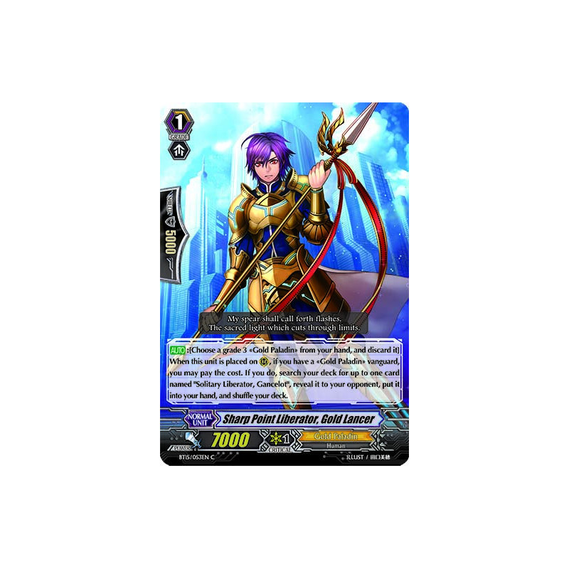 Vanguard_TCG_card_BT15_053EN_C_Sharp_Point_Liberator_Gold_Lancer_Infinite_Rebirth