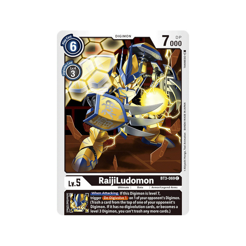 Digimon_TCG_BT3-069_RaijiLudomon_Common_Union_Impact_Card_Game