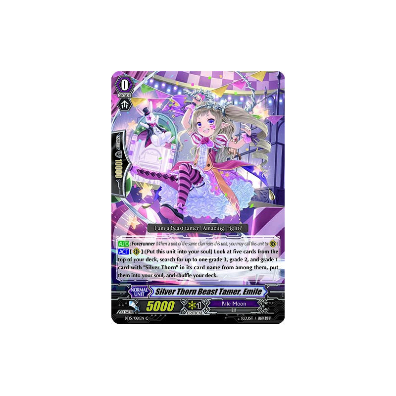 Vanguard_TCG_card_BT15_081EN_C_Silver_Thorn_Beast_Tamer_Emile_Infinite_Rebirth