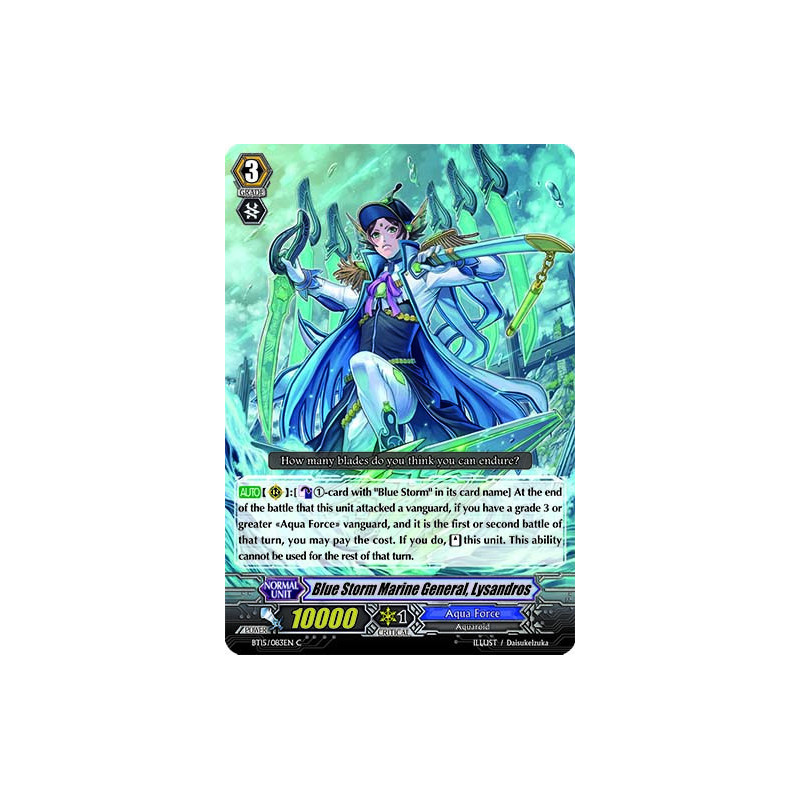 Vanguard_TCG_card_BT15_083EN_C_Blue_Storm_Marine_General_Lysandros_Infinite_Rebirth