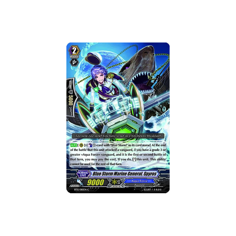 Vanguard_TCG_card_BT15_085EN_C_Blue_Storm_Marine_General_Spyros_Infinite_Rebirth