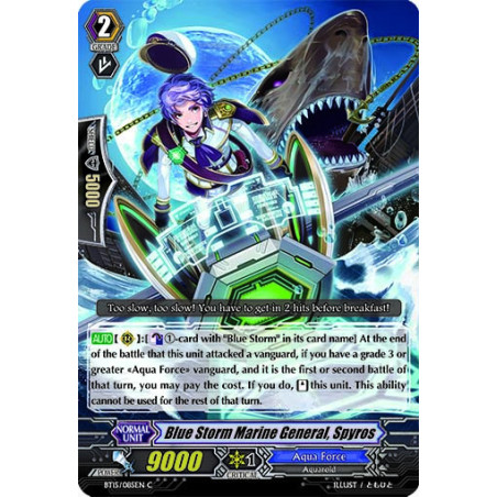 Vanguard_TCG_card_BT15_085EN_C_Blue_Storm_Marine_General_Spyros_Infinite_Rebirth