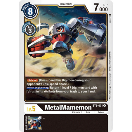 Digimon_TCG_BT3-071_MetalMamemon_Rare_Union_Impact_Card_Game