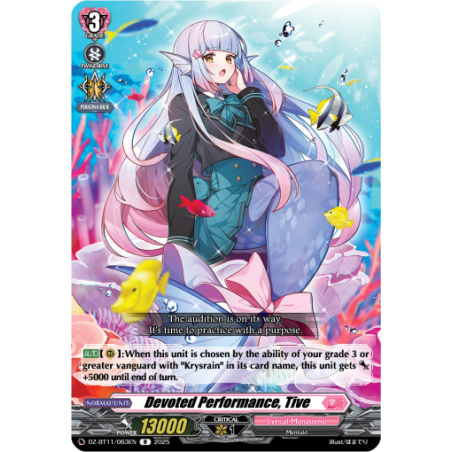 Vanguard_TCG_card_DZ-BT11_063EN_R_Devoted_Performance_Tive_Symphony_of_Might_Bloom