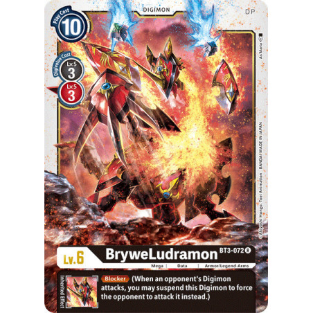 Digimon_TCG_BT3-072_BryweLudramon_Rare_Union_Impact_Card_Game