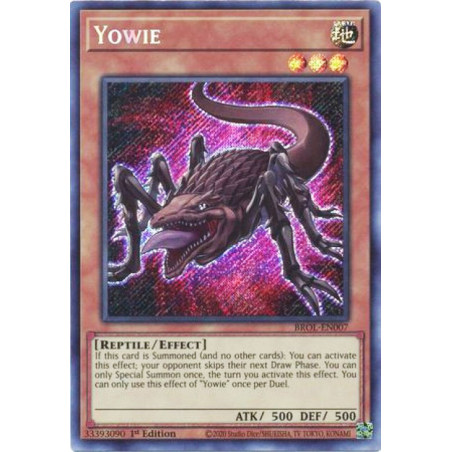 Yu-Gi-Oh TCG BROL-EN007 SE Yowie Brothers of Legend