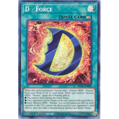 Yu-Gi-Oh TCG BROL-EN009 SE D - Force Brothers of Legend