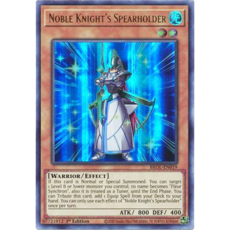Yu-Gi-Oh TCG BROL-EN019 UR Noble Knight's Spearholder Brothers of Legend