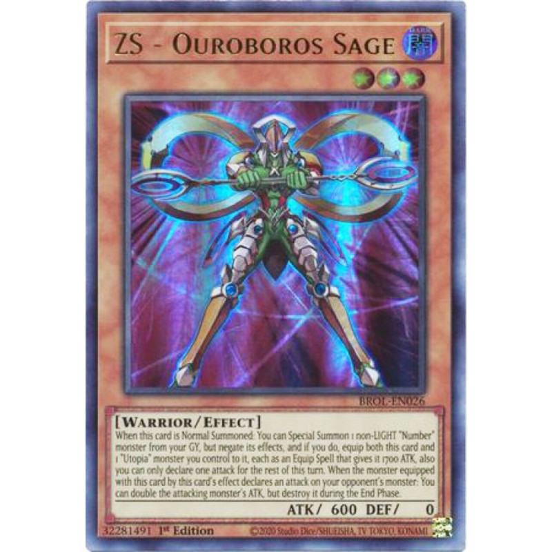 Yu-Gi-Oh TCG BROL-EN026 UR ZS - Ouroboros Sage Brothers of Legend