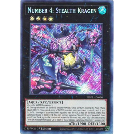 Yu-Gi-Oh TCG BROL-EN030 SE Number 4: Stealth Kragen Brothers of Legend