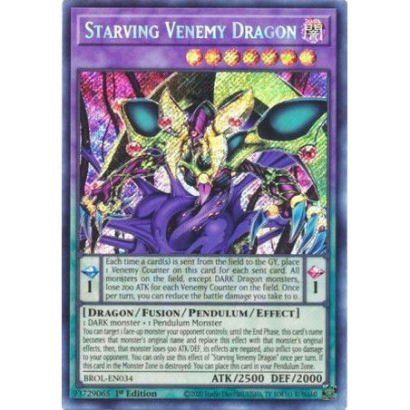 Yu-Gi-Oh TCG BROL-EN034 SE Starving Venemy Dragon Brothers of Legend