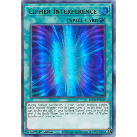 Yu-Gi-Oh TCG BROL-EN039 UR Cipher Interference Brothers of Legend