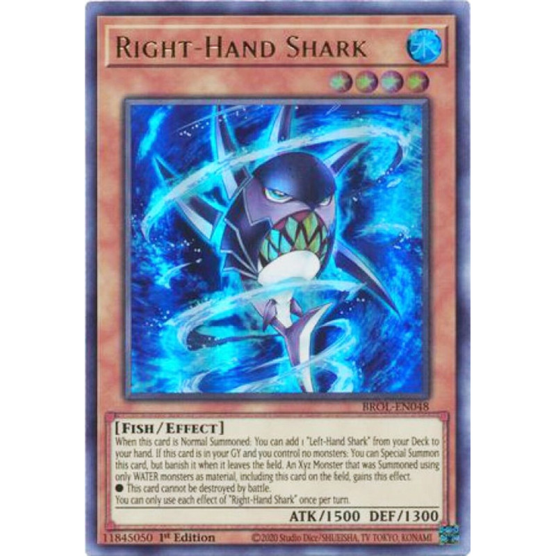 Yu-Gi-Oh TCG BROL-EN048 UR Right-Hand Shark Brothers of Legend