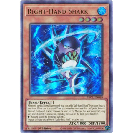 Yu-Gi-Oh TCG BROL-EN048 UR Right-Hand Shark Brothers of Legend