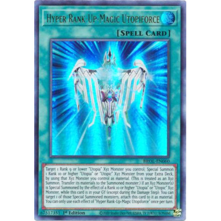 Yu-Gi-Oh TCG BROL-EN060 UR Hyper Rank-Up-Magic Utopiforce Brothers of Legend