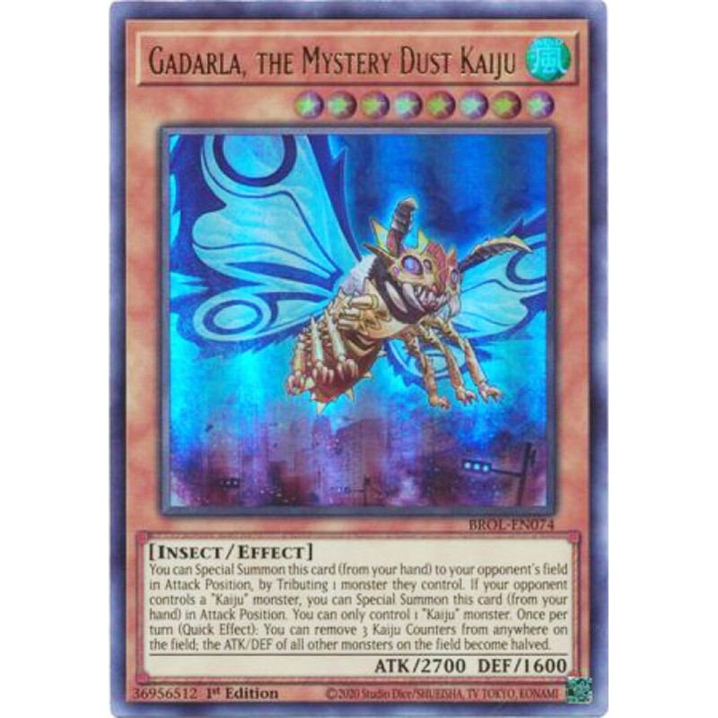 Yu-Gi-Oh TCG BROL-EN074 UR Gadarla, the Mystery Dust Kaiju Brothers of Legend