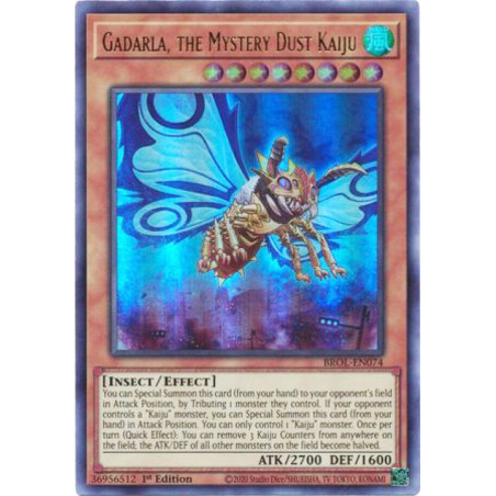 Yu-Gi-Oh TCG BROL-EN074 UR Gadarla, the Mystery Dust Kaiju Brothers of Legend