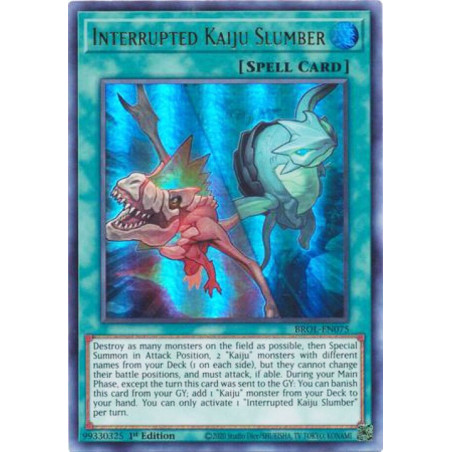 Yu-Gi-Oh TCG BROL-EN075 UR Interrupted Kaiju Slumber Brothers of Legend