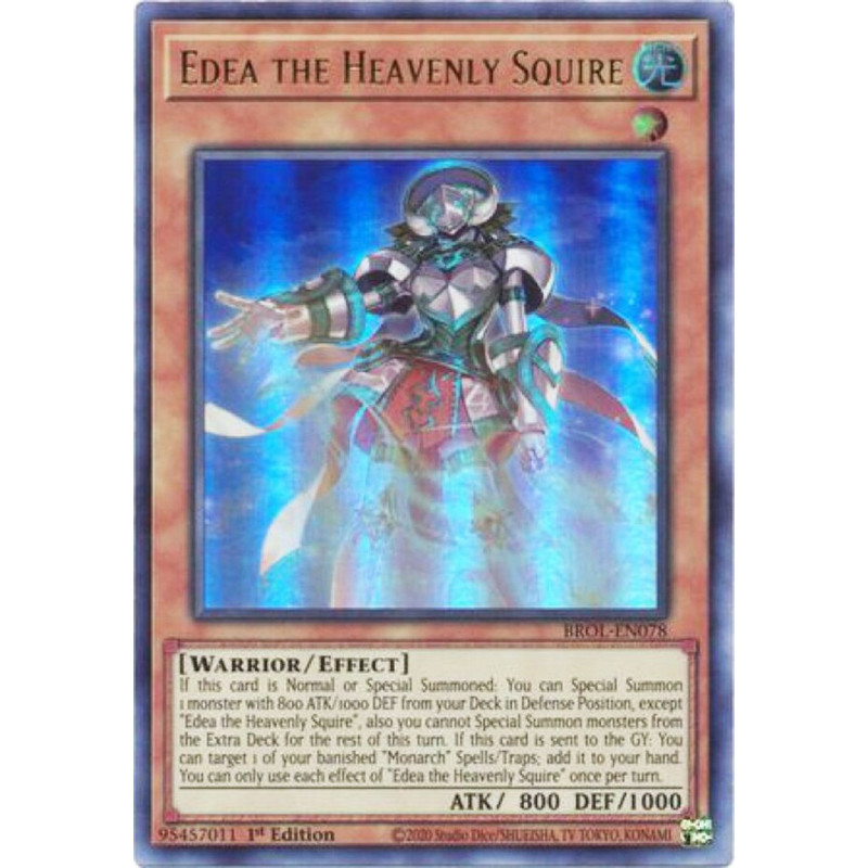 Yu-Gi-Oh TCG BROL-EN078 UR Edea the Heavenly Squire Brothers of Legend