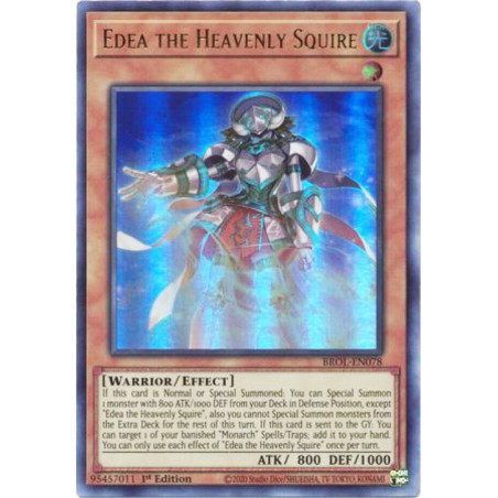 Yu-Gi-Oh TCG BROL-EN078 UR Edea the Heavenly Squire Brothers of Legend