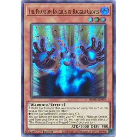 Yu-Gi-Oh TCG BROL-EN079 UR The Phantom Knights of Ragged Gloves Brothers of Legend
