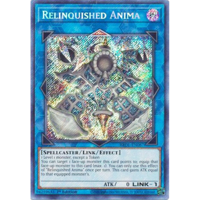 Yu-Gi-Oh TCG BROL-EN087 SE Relinquished Anima Brothers of Legend