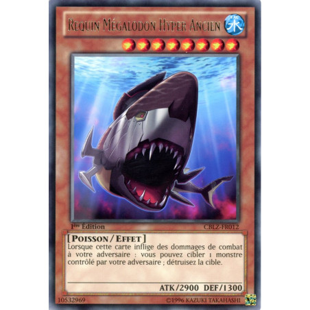 Yu-Gi-Oh TCG CBLZ-FR012 R Requin Mégalodon Hyper Ancien Le Feu du Cosmos