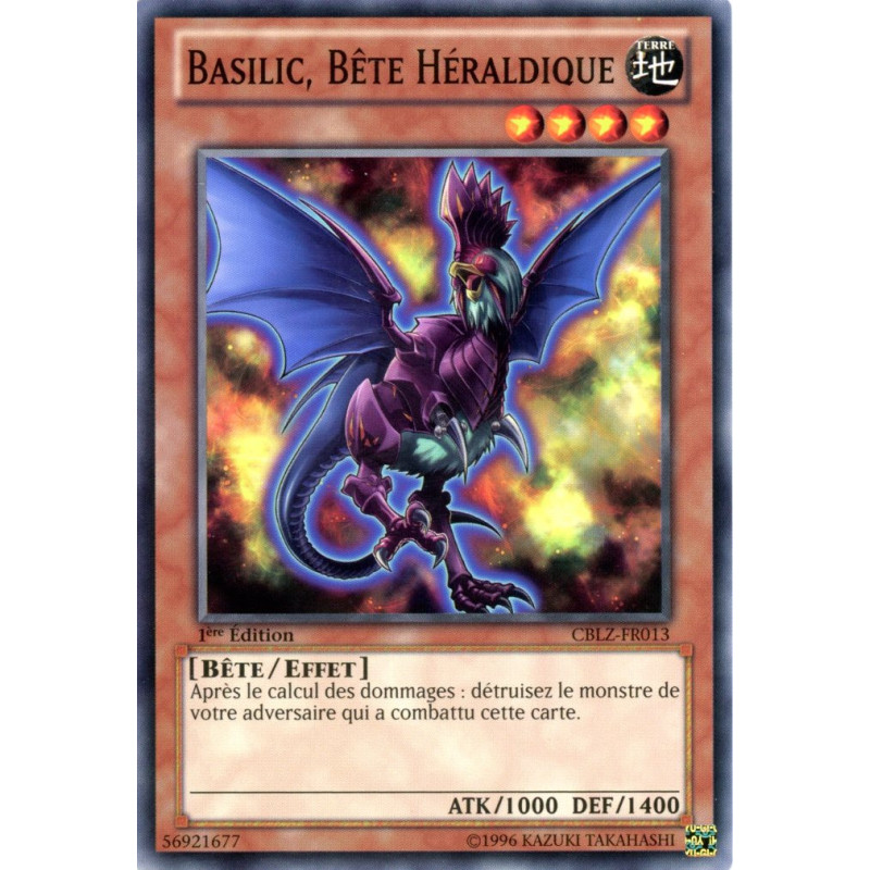 Yu-Gi-Oh TCG CBLZ-FR013 C Basilic, Bête Héraldique Le Feu du Cosmos