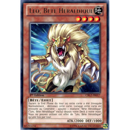 Yu-Gi-Oh TCG CBLZ-FR017 R Léo, Bête Héraldique Le Feu du Cosmos