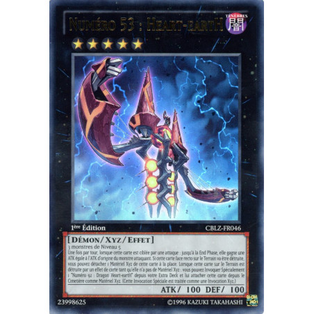 Yu-Gi-Oh TCG CBLZ-FR046 UR Numéro 53 : Heart-eartH Le Feu du Cosmos