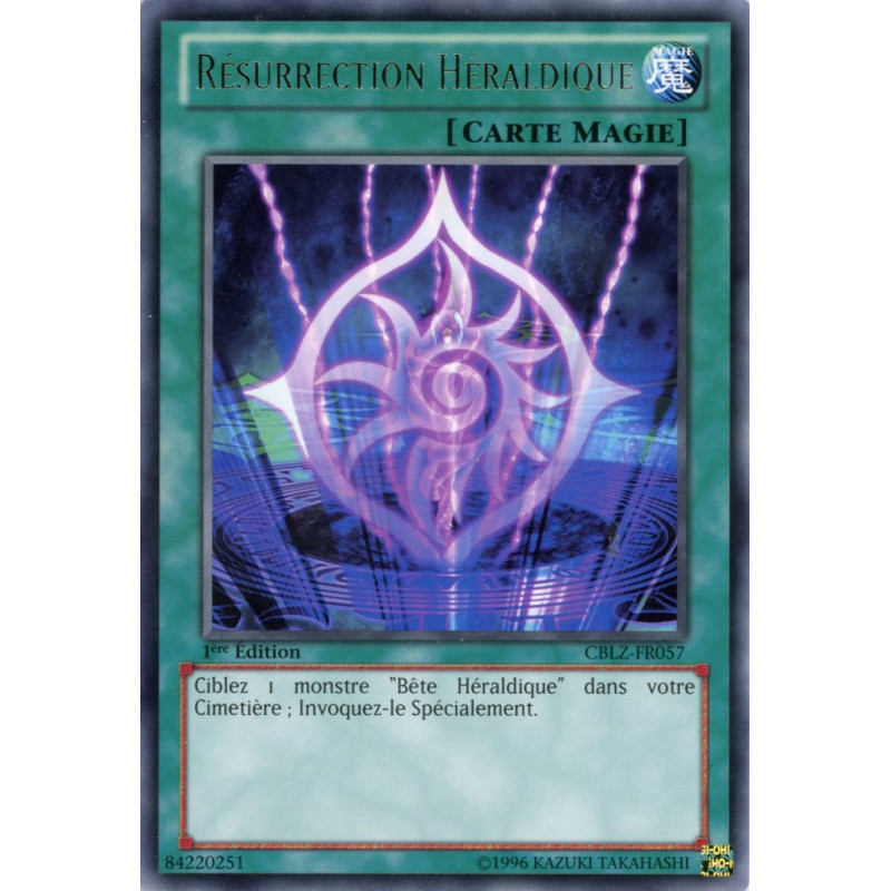 Yu-Gi-Oh TCG CBLZ-FR057 R Résurrection Héraldique Le Feu du Cosmos