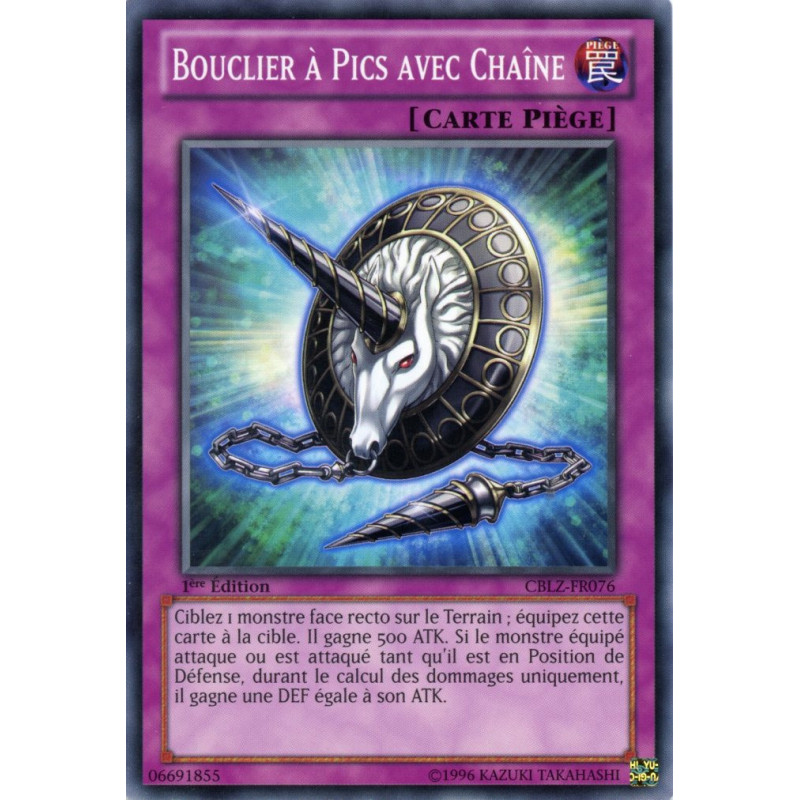 Yu-Gi-Oh TCG CBLZ-FR076 C Bouclier à Pics avec Chaîne Le Feu du Cosmos