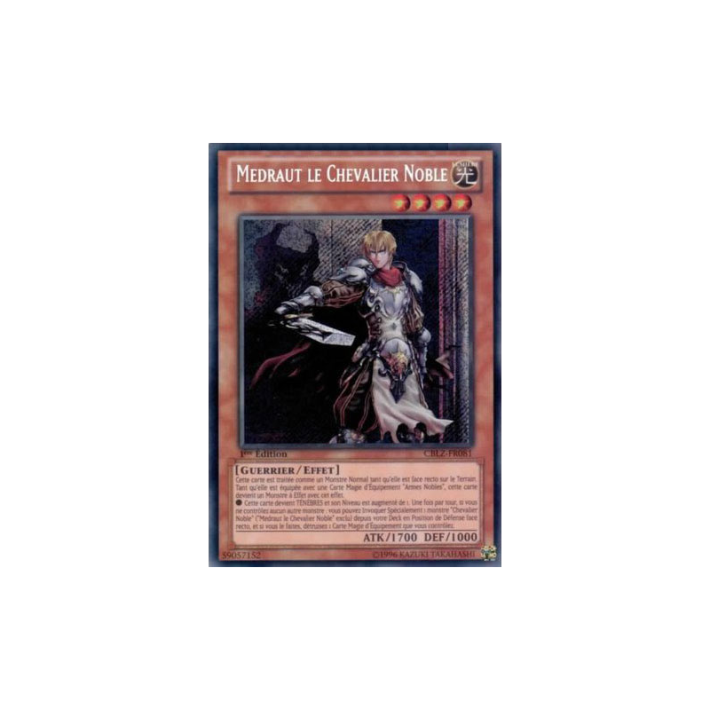 Yu-Gi-Oh TCG CBLZ-FR081 SE Medraut le Chevalier Noble Le Feu du Cosmos