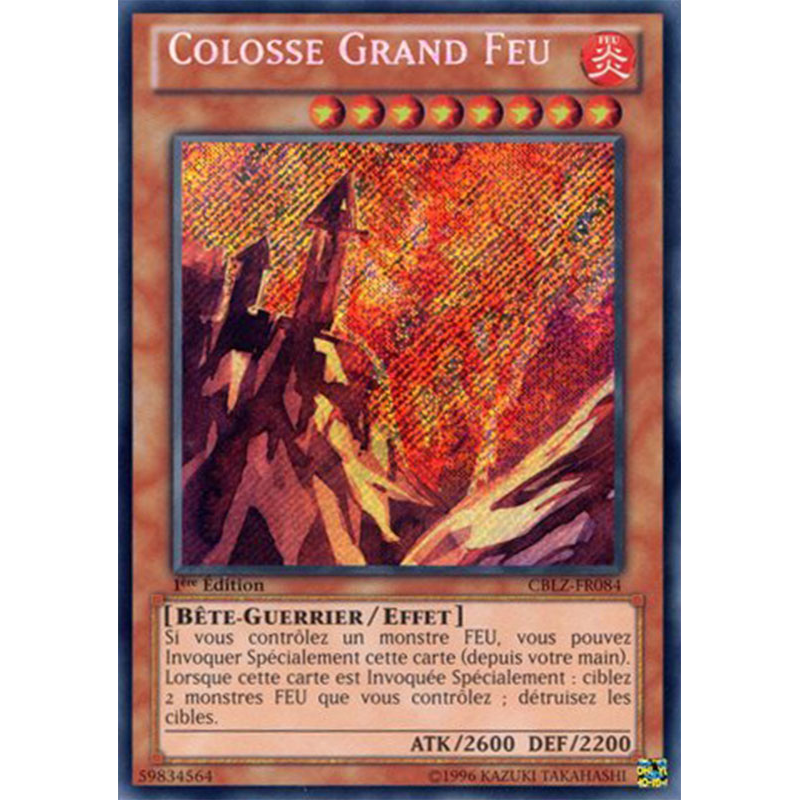 Yu-Gi-Oh TCG CBLZ-FR084 SE Colosse Grand Feu Le Feu du Cosmos