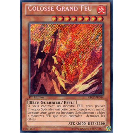 Yu-Gi-Oh TCG CBLZ-FR084 SE Colosse Grand Feu Le Feu du Cosmos