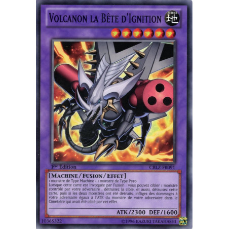 Yu-Gi-Oh TCG CBLZ-FR091 C Volcanon la Bête d'Ignition Le Feu du Cosmos