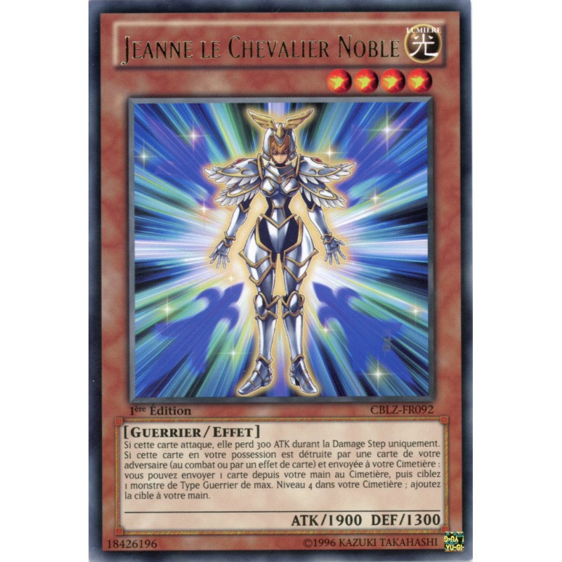 Yu-Gi-Oh TCG CBLZ-FR092 R Jeanne le Chevalier Noble Le Feu du Cosmos