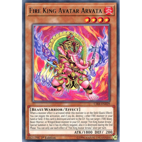 Yu-Gi-Oh TCG CIBR-EN029 R Fire King Avatar Arvata Circuit Break