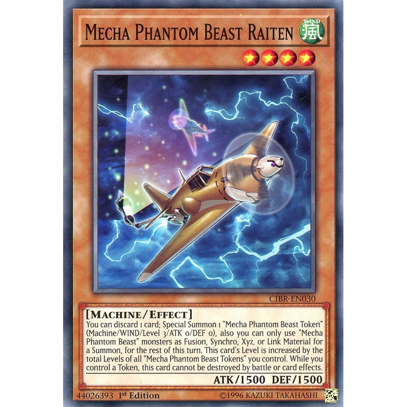 Yu-Gi-Oh TCG CIBR-EN030 C Mecha Phantom Beast Raiten Circuit Break