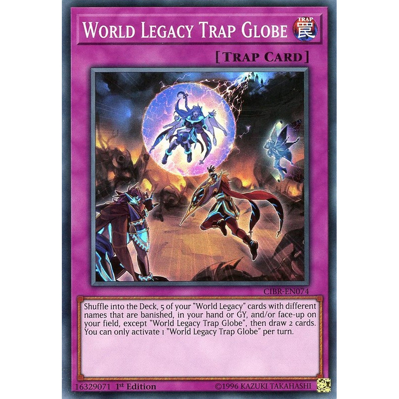 Yu-Gi-Oh TCG CIBR-EN074 SR World Legacy Trap Globe Circuit Break