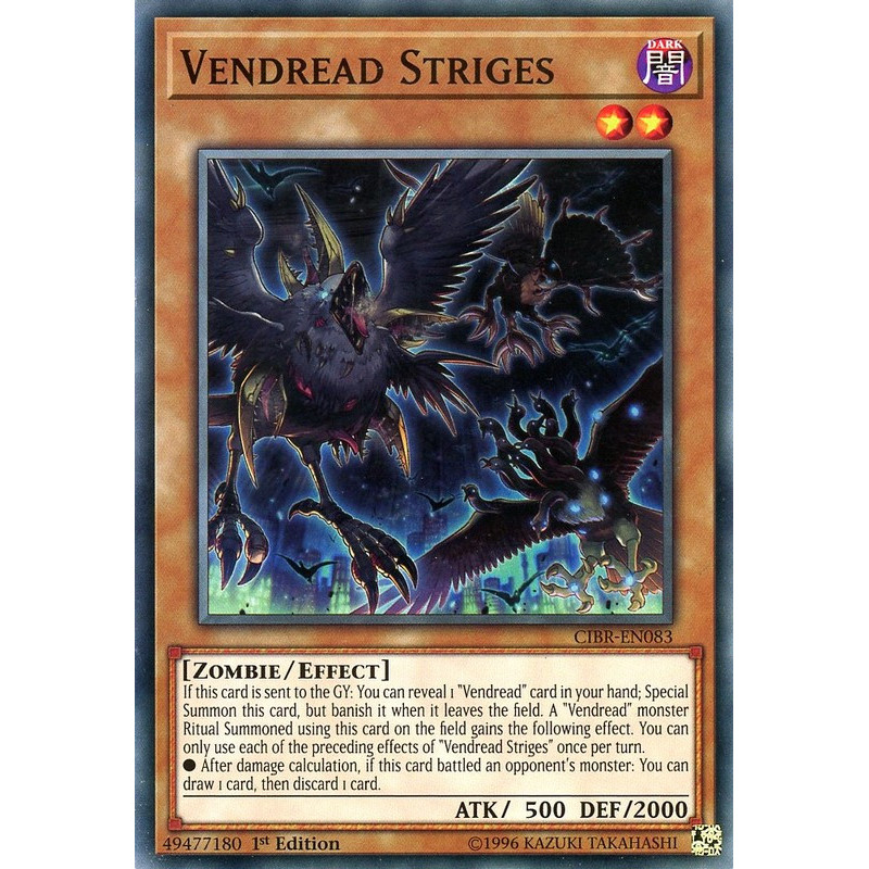 Yu-Gi-Oh TCG CIBR-EN083 C Vendread Striges Circuit Break