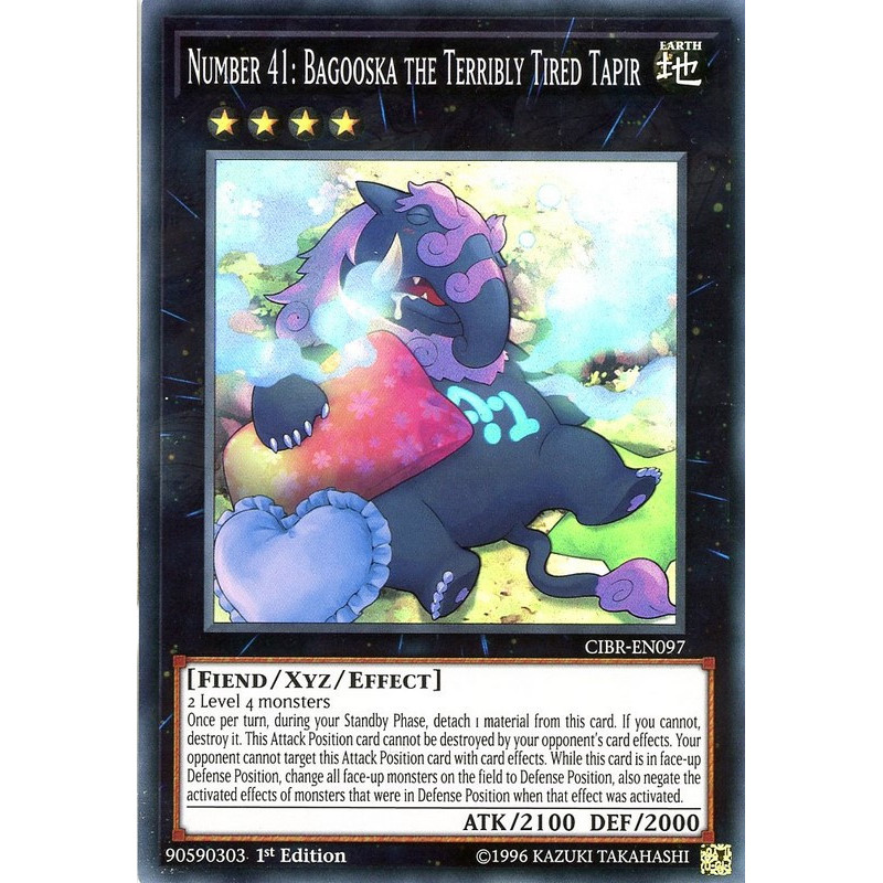 Yu-Gi-Oh TCG CIBR-EN097 SR Number 41: Bagooska the Terribly Tired Tapir Circuit Break