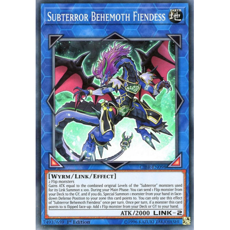 Yu-Gi-Oh TCG CIBR-EN098 SR Subterror Behemoth Fiendess Circuit Break