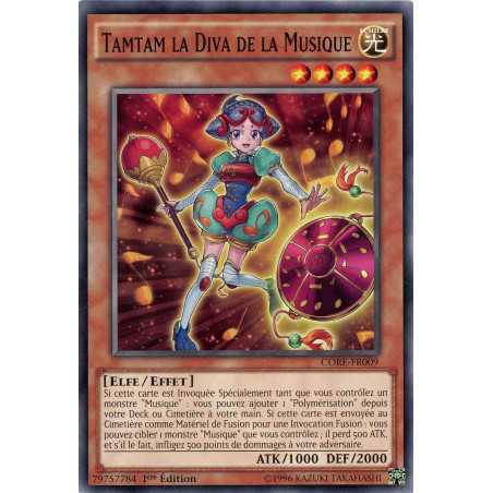 Yu-Gi-Oh TCG CORE-FR009 C Tamtam la Diva de la Musique Choc des Rebellions